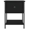 Elegant Black Bedside Table | 34x35.5x45 cm | Hipomarket