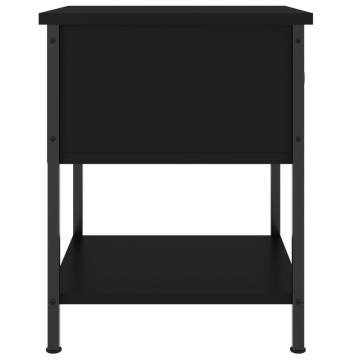 Elegant Black Bedside Table | 34x35.5x45 cm | Hipomarket