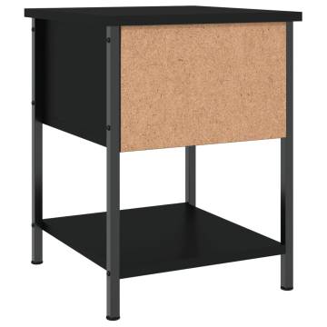 Elegant Black Bedside Table | 34x35.5x45 cm | Hipomarket