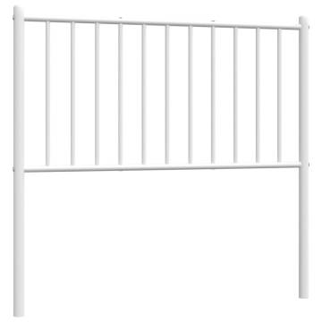 Stylish White Metal Headboard 90 cm - Sturdy & Supportive