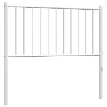 Stylish White Metal Headboard 90 cm - Sturdy & Supportive