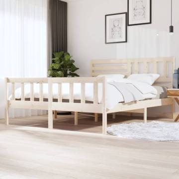 Super King Size Bed Frame 180x200 cm - Solid Wood Design