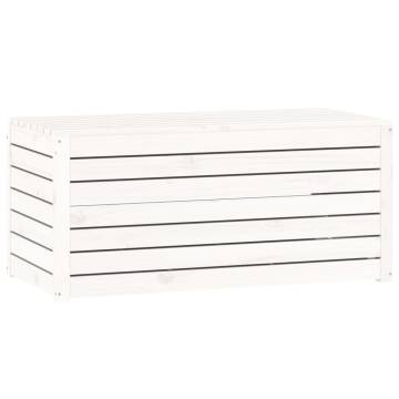 Garden Box White 101x50.5 cm - Solid Pine Storage Solution