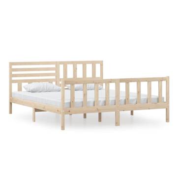 Super King Size Bed Frame 180x200 cm - Solid Wood Design