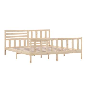 Super King Size Bed Frame 180x200 cm - Solid Wood Design