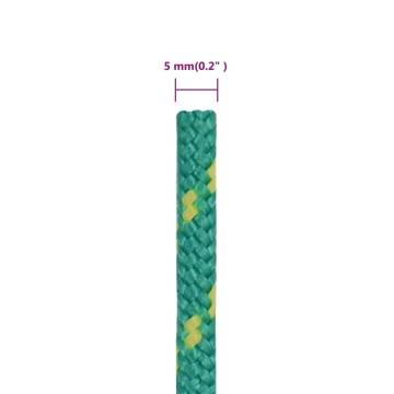 Boat Rope Green 5mm 500m Polypropylene - Durable & Versatile