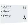 Wall Mounted Magnetic Board Glass 50x30 cm Colour white Size 50 x 30 cm Model with accessories 