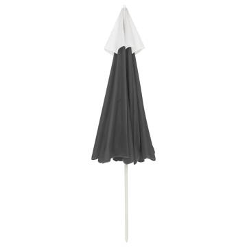 Stylish Beach Umbrella Anthracite - 240 cm | HipoMarket