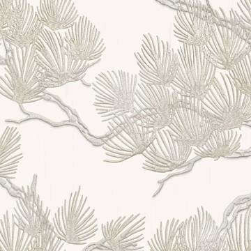 DUTCH WALLCOVERINGS Pine Tree White Wallpaper - Hipomarket