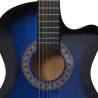 12 Piece Western Classical Guitar Set - Blue 38" | HipoMarket