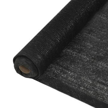 Privacy Net HDPE 1x25m Black - Durable Garden Shade