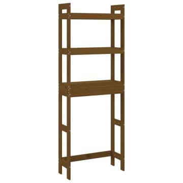 Stylish Toilet Rack Honey Brown - Solid Wood Pine | HipoMarket