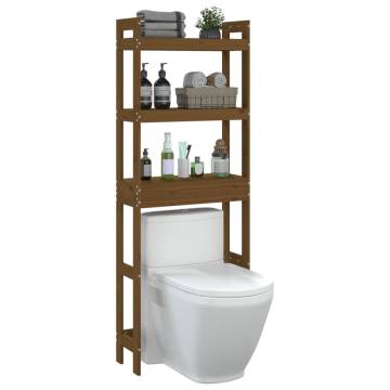 Stylish Toilet Rack Honey Brown - Solid Wood Pine | HipoMarket