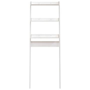 Stylish White Toilet Rack - Solid Pine Wood, 63.5x32x179 cm