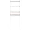 Stylish White Toilet Rack - Solid Pine Wood, 63.5x32x179 cm