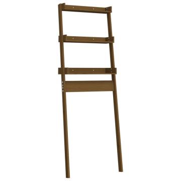 Stylish Honey Brown Toilet Rack - Solid Pine Wood 63.5x32x179 cm