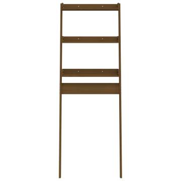 Stylish Honey Brown Toilet Rack - Solid Pine Wood 63.5x32x179 cm