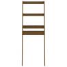 Stylish Honey Brown Toilet Rack - Solid Pine Wood 63.5x32x179 cm