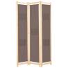 3-Panel Room Divider Brown 120x170x4 cm Fabric Colour brown Number of 3 