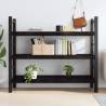 Wall Shelf Dark Brown - Solid Oak Wood Storage Solution