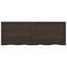 Wall Shelf Dark Brown - Solid Oak Wood Storage Solution