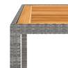 Stylish Garden Table Grey 90x90 cm | Poly Rattan Outdoor