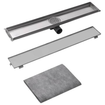 Linear Shower Drain 730x140 mm - Stylish Stainless Steel Design