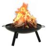 Fire Pit 70x59x28 cm Steel Colour black Size 70 x 59 x 28 cm 