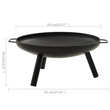 Fire Pit 70x59x28 cm Steel - Cozy Outdoor Heating | HipoMarket