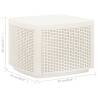 Elegant White Garden Table - 53x53x40 cm Plastic