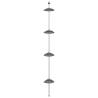 4-Tier Telescopic Shower Corner Shelf - Silver Aluminium