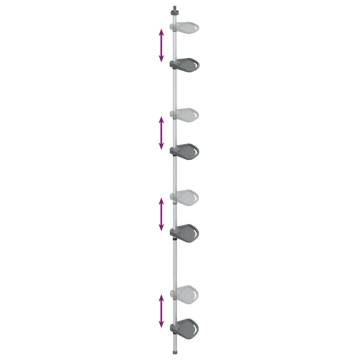 4-Tier Telescopic Shower Corner Shelf - Silver Aluminium