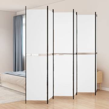 6-Panel White Room Divider | Stylish & Functional