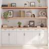 Light Brown Wall Shelf - Solid Oak Wood | Hipomarket UK