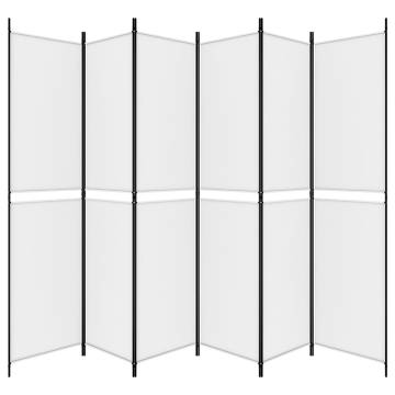 6-Panel White Room Divider | Stylish & Functional