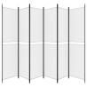 6-Panel White Room Divider | Stylish & Functional