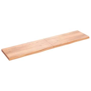 Light Brown Wall Shelf - Solid Oak Wood | Hipomarket UK