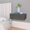 Floating Nightstands 2 pcs High Gloss Grey 40x30x15 cm Engineered Wood Colour high gloss grey Quantity in Package 2 