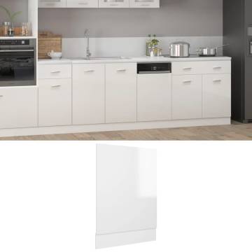 High Gloss White Dishwasher Panel - 45x3x67 cm | HipoMarket