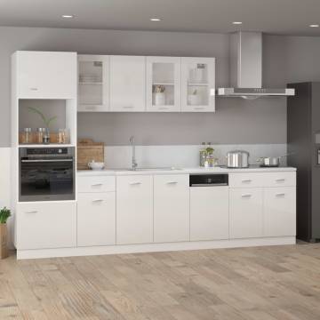 High Gloss White Dishwasher Panel - 45x3x67 cm | HipoMarket