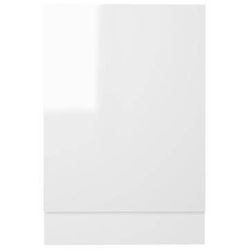 High Gloss White Dishwasher Panel - 45x3x67 cm | HipoMarket