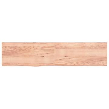 Light Brown Wall Shelf - Solid Oak Wood | Hipomarket UK