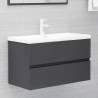 Stylish 2 Piece Bathroom Furniture Set in Grey - Hipomarket