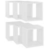 Wall Cube Shelves Set - 6 pcs White | Hipomarket UK