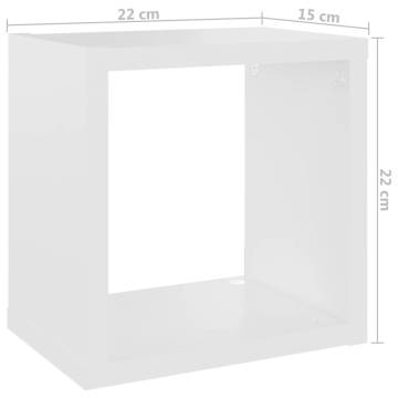 Wall Cube Shelves Set - 6 pcs White | Hipomarket UK