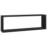 Stylish Wall Cube Shelf Set - 6 pcs Black | Hipomarket