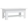 Stylish White Coffee Table - Durable Engineered Wood Design