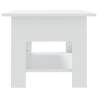 Stylish White Coffee Table - Durable Engineered Wood Design