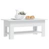 Stylish White Coffee Table - Durable Engineered Wood Design