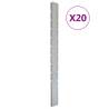 Garden Fence Posts 20 pcs Silver 240 cm  Galvanised Steel Size 240 cm Quantity in Package 20 